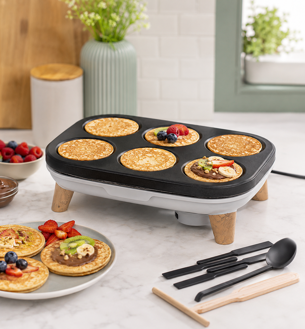 Tefal PY900D — Crêpière électrique 6 mini-crêpes 1100 W